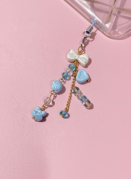 Blue Dream Bow Phone Charm