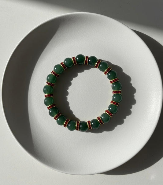 Green Ruby Accent Bracelet