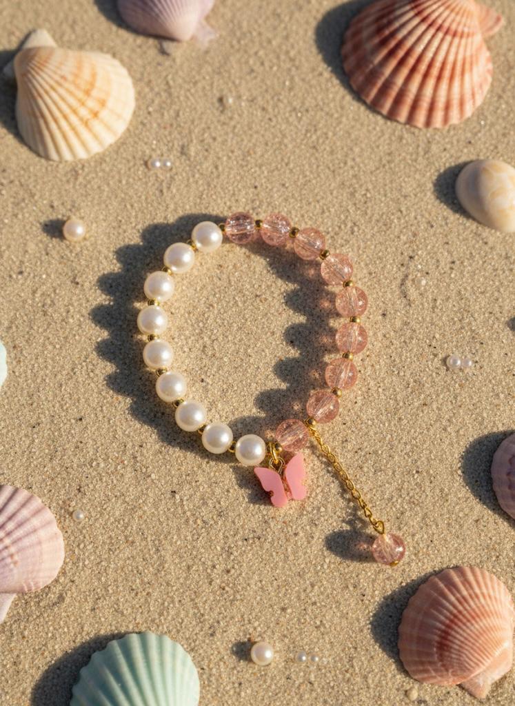Blush Pearl Butterfly Bracelet