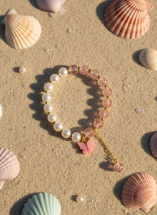 Blush Pearl Butterfly Bracelet