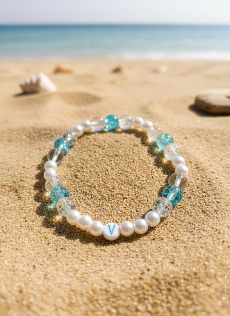 Aqua Glow Personalized Bracelet