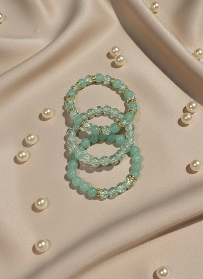 Mint Crystal Glow Trio Set