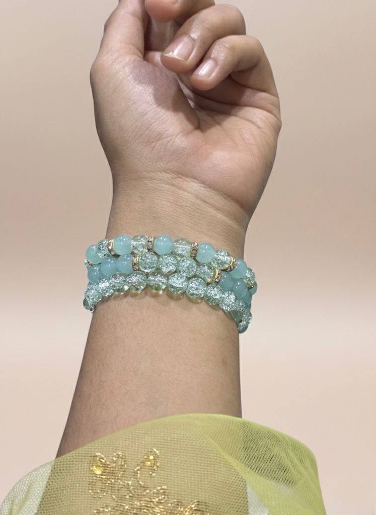 Mint Crystal Glow Trio Set