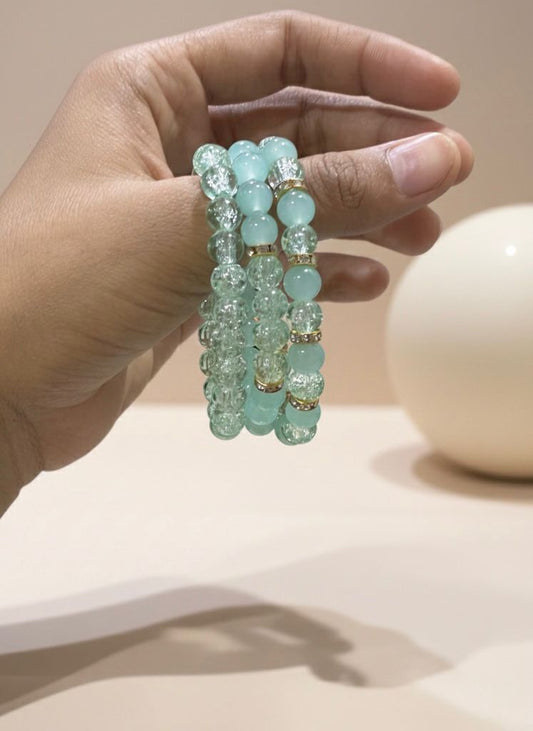 Mint Crystal Glow Trio Set