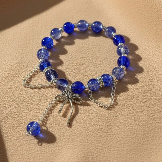 Blue Stardust Bow Bracelet