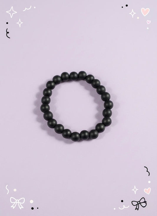 Midnight Matte Bead Bracelet