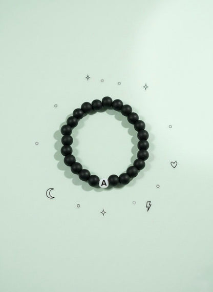 Midnight Initial custom Bracelet