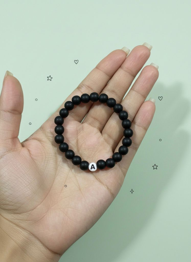 Midnight Initial custom Bracelet