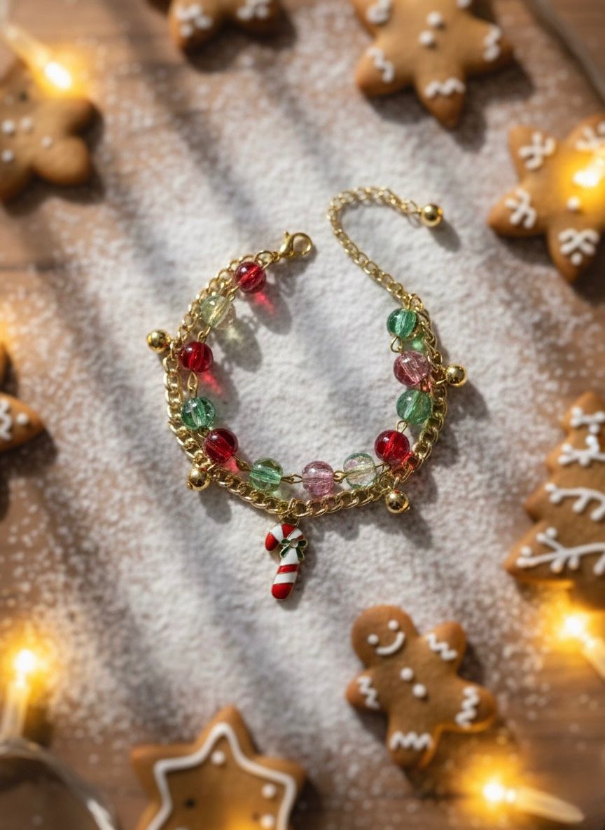 Candy Cane Jingle Bracelet