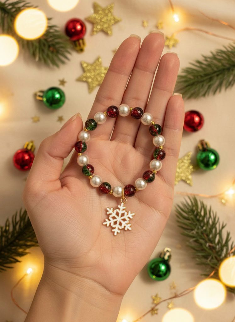 Snowflake Sparkle Christmas Bracelet