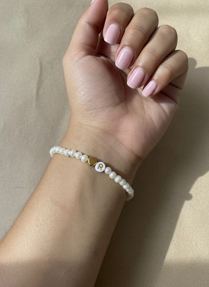 Custom Pearl Initial Bracelet